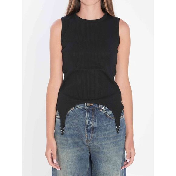 Jean Paul Gaultier Women Tank Top With Lingerie Garter